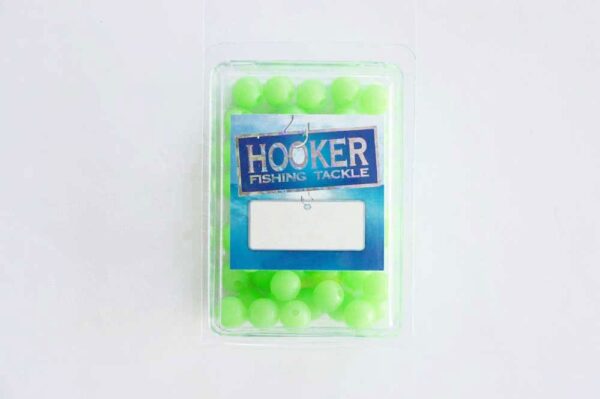 Beads Round Semi-Soft Lumo Green 10mm 50 Pack