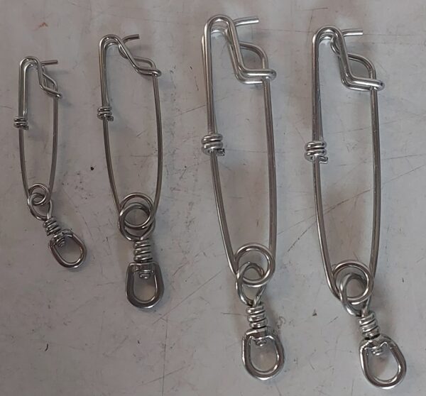 Stainless Steel Shark Clip with Swivel - 4 sizes