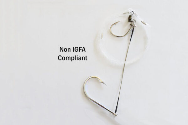 Broadbill Twin Hook Rig 12/0 Stainless J Hook Non IGFA compliant