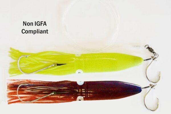 Broadbill Squid Twin hook rig 12/0 J hook - Non IGFA compliant