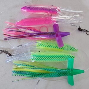 Teaser 1/2 x  9 inch Inline Soft Squid Daisy Chain