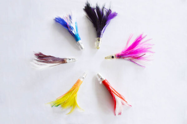 6 Inch Tuna Feather Single - Rigged