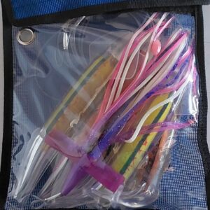 9 & 12 Inch Outrigger Style Soft Squid Daisy Chain