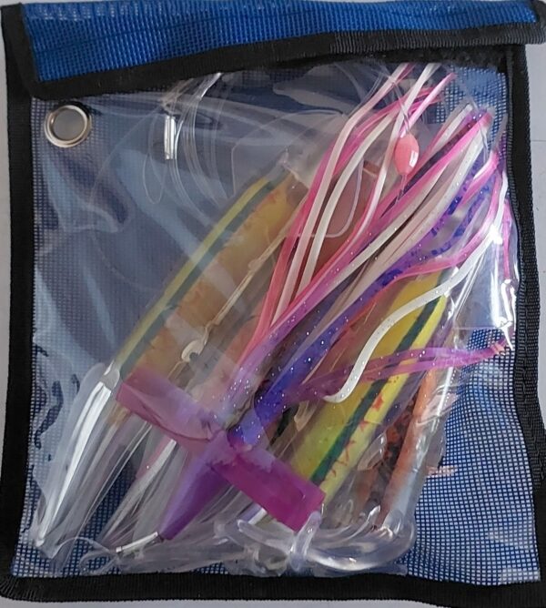 9 & 12 Inch Outrigger Style Soft Squid Daisy Chain
