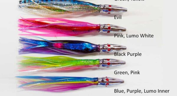 6 Red Eye Lures Single Rigged